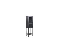 - Armoire vitrée avec étagère en acier Misha noir