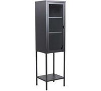 Vitrine Avec Porte en Verre "Misha" 150cm Noir