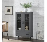 Armoire vitrée Søndersø 115 x 70 x 31 cm gris foncé