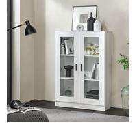 Armoire vitrine 'Sorø' 80x31x115cm blanc
