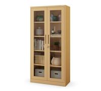 Armoire vitrine AMELIA, 900 x 1850 x 400 mm, Fresh Style: beige