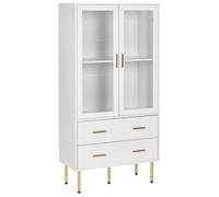 Armoire vitrine MILORA 80 cm Blanc