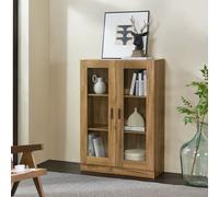 Armoire vitrine 'Sorø' 80x31x115cm chêne