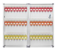 Armoires à 24/32/48/72/96 Clés en Aluminium, Placards à Clés pour Montage Mural, avec Porte-Clés Étiquettes & Numéros - en Métal(48Key)