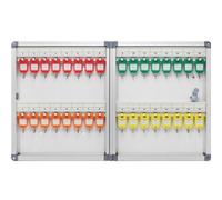 Armoires à 24/32/48/72/96 Clés en Aluminium, Placards à Clés pour Montage Mural, avec Porte-Clés Étiquettes & Numéros - en Métal(32Key)