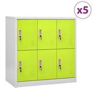 Armoire à Casiers Gris Clair et Rouge 90x45x92,5 cm Acier Rangement vidaXL