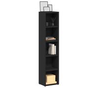 Armoires à CD Rangement Bureau Intérieur 2 pcs Noir Bois d’Ingénierie vidaXL