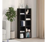 vidaXL Armoires à CD 2 pcs chêne Noir 21x16x93,5 cm Bois d'ingénierie, unité de Rangement CD, Armoire de Rangement CD, Placard à CD, Armoire à étagère
