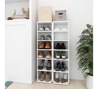Armoires à Chaussures Étagères Rangement Salon Couloir 2 pcs Gris Béton vidaXL