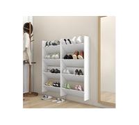 Armoires à chaussures murales 4 pcs Blanc 60x18x60 cm Aggloméré