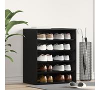 vidaXL Cabinet à Chaussures avec étagère Chêne Noir 60 x 35 x 70 cm, Salon, Armoire à Chaussures Moderne, Rangement Durable, étagère Compact, Solution Minimaliste pour l'entrée