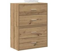 vidaXL Armoires 2 pcs avec 2 tiroirs – chêne artisanal, bois d'ingénierie – Marron