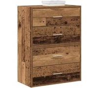 Armoires avec 2 tiroirs 2 pcs vieux bois bois d ingénierie Marron G