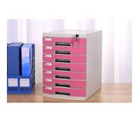 Armoires de classement A4 à sept couches Armoire de rangement de bureau Armoire de rangement Armoire d'information (couleur : rose)