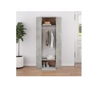 Vidaxl Armoires De Couloir 2 Pcs Gris Béton Bois D'ingénierie Marron