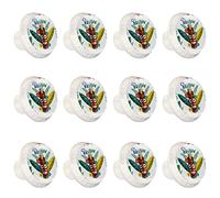 Armoires de cuisine boutons ronds boutons décoratifs armoire placard tiroirs commode tirer poignée 12 pièces ethnique Tiki plantes tropicales