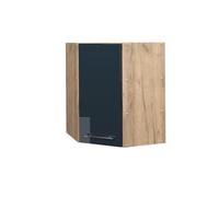 Vicco elément Haut de Cuisine Fame-Line, Bleu foncé Brillant/Chêne de Force doré, 57 cm