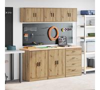 Armoires de garage 6 pcs chêne sonoma bois d'ingénierie vidaXL