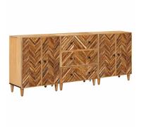 Armoires de rangement 3 pc 60 x 33,5 x 75 cm Marron vidaXL