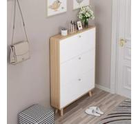 Armoires de rangement à chaussures Houmway Slim Armotboards Armoires Halways Slimline ， 3 tiroir Armoire de rangement à chaussures étroites pour entrée avec portes à feuilles en bois armoire à