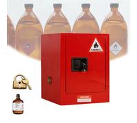 Armoires de rangement dangereuses, armoire de sécurité chimique pour liquides et produits chimiques inflammables, armoire résistante au feu avec étagères réglables, qualité industrielle (rouge, 77 l)