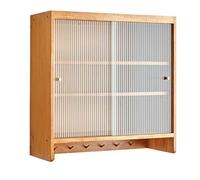 Armoires de rangement en bois avec portes en verre et armoires murales coulissantes et suspendues pour la maison, le salon et la cuisine - Solutions de nization élégantes et fonctionnelles A01
