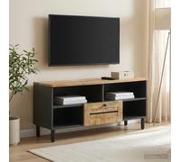 vidaXL Armoires de Rangement Naturel 100 x 33 x 46 cm, Salon, Meuble de Rangement rectangulaire, Cabinet Moderne en Bois de Mangue, Organisateur Pratique