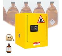 Armoires de stockage de matières dangereuses pour le stockage de liquides et de produits chimiques inflammables ; armoires ignifugées avec étagères réglables.(Yellow,2 Gallon)