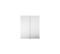 Armoires de toilette burgbad Eqio avec éclairage LED à poser et éclairage du plan de toilette, 2 portes, 650x800x170mm, SPGT065F6584, Corps: Gris foncé mat