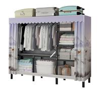 Armoires en tissu. , Armoire en tissu, penderie portative suspendue for chambre à coucher, organisateur de rangement de vêtements, système d'organisation de garde-robe, for déménagement, saison scolai