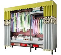 Armoires en tissu. Armoire portative en tissu, armoire stable, chambre à coucher, armoire ouverte, créativité, organisateur de garde-robe, étagères, support en métal, 180 x 101 x 50 cm, cintre portabl
