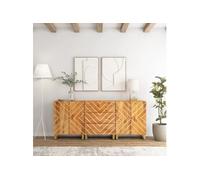 Vidaxl Armoires Latérales 3 Pcs Marron Et Noir 60x33,5x75 Cm Multicolore