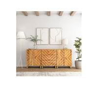 Vidaxl Armoires Latérales 3 Pcs Marron Et Noir 60x33,5x75 Cm Multicolore