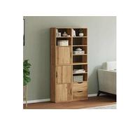 Armoires latérales 4 pcs ODDA 40x24x79 cm bois massif pin