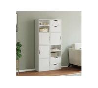 Armoires latérales 5 pcs ODDA blanc 40x24x79 cm bois massif pin armoire vidaXL