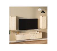 Vidaxl Armoires Murales 2 Pcs 30x30x80 Cm Bois De Pin Massif