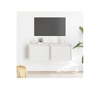 Vidaxl Armoires Murales 2 Pcs Blanc 45x30x35 Cm Bois De Pin Massif