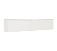 Vidaxl Armoires Murales 2 Pcs Blanc 80x30x35 Cm Bois De Pin Massif