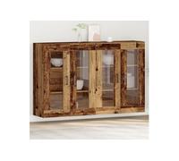 Armoires murales 2 pcs Bois ancien 69,5x34x90 cm Bois d ingénierie