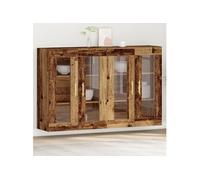 vidaXL Armoires murales Bois ancien 2 pièces 69,5×34×90 cm Bois reconstitué G