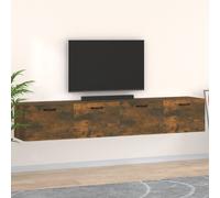 vidaXL Wandkasten 2 st 100x36,5x35cm bewerkt hout gerookt eikenkleurig3115673 Marron G