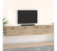 vidaXL Armoires murales 2 pcs Chêne sonoma 100x36,5x35 cm Multicolore