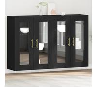 Armoires murales 2 pcs Chêne noir 69,5x34x90 cm Bois d ingénierie