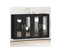 vidaXL Armoire murale 2 pièces Chêne noir 69,5 x 34 x 90 cm