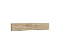 2x Armoires Murales Blanc 80x35x36,5 cm Bois d'Ingénierie Suspendues vidaXL