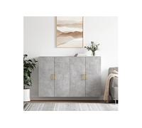 vidaXL Armoires murales 2 pcs gris béton 69,5x34x90 cm