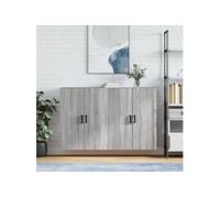 vidaXL Armoires murales 2 pcs sonoma gris 69,5x34x90 cm