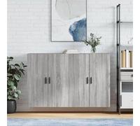 vidaXL Armoires murales 2 pcs sonoma gris 69,5x34x90 cm