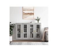 Armoires murales 2 pcs sonoma gris bois d ingénierie Gris G