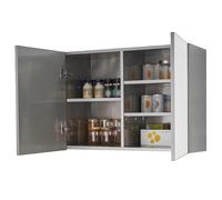 Armoires murales de cuisine, armoires de rangement en acier inoxydable avec étagères réglables, salon, salle de bain, garage, bureau, balcon, placard mural flottant, organisateur d'ustensiles de
